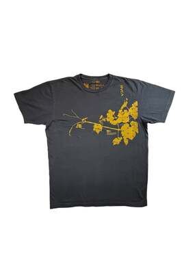 RVCA Men's Artist Network Program Yellow Leaf Branch Graphic Tee